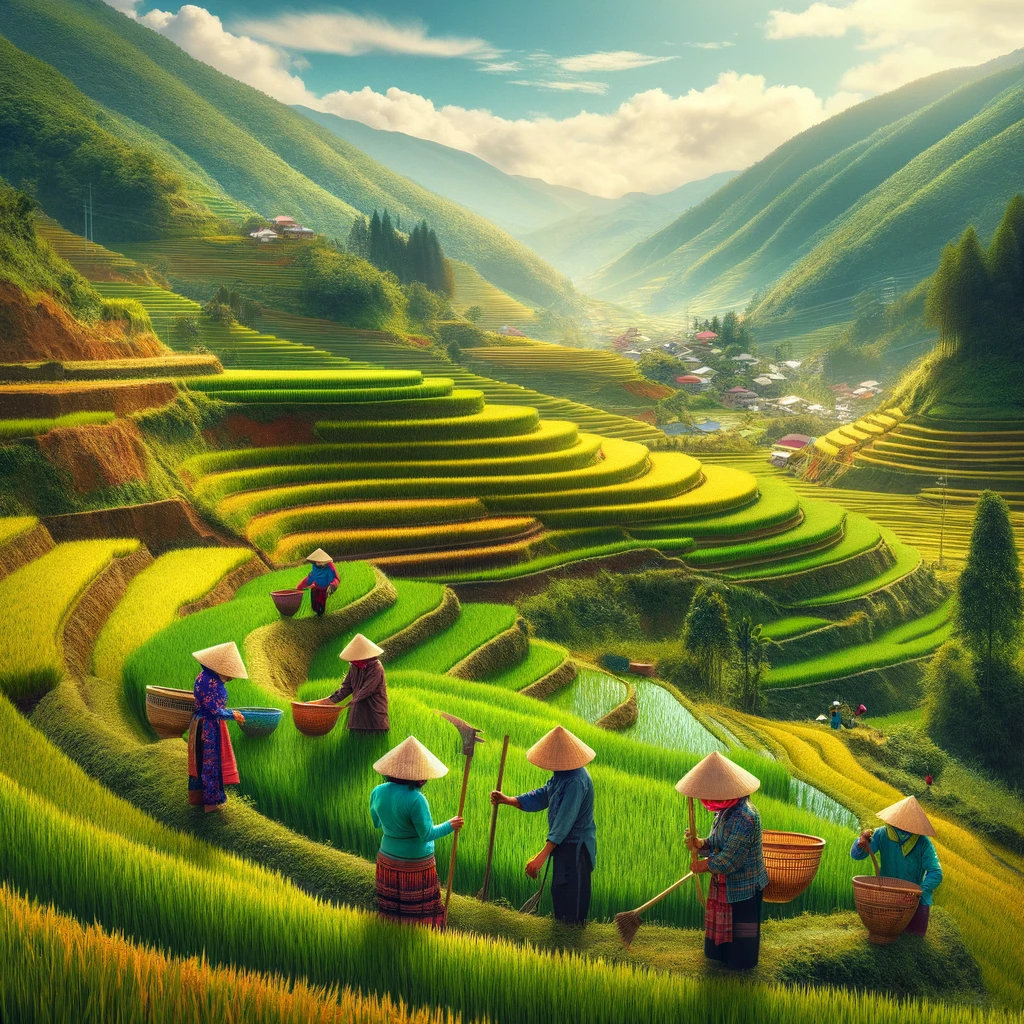 The Serene Beauty of Sapa, Vietnam - Local Farmers at Work Is Vietnam A Good Place To Travel? Locals show how peaceful the rice fields are.